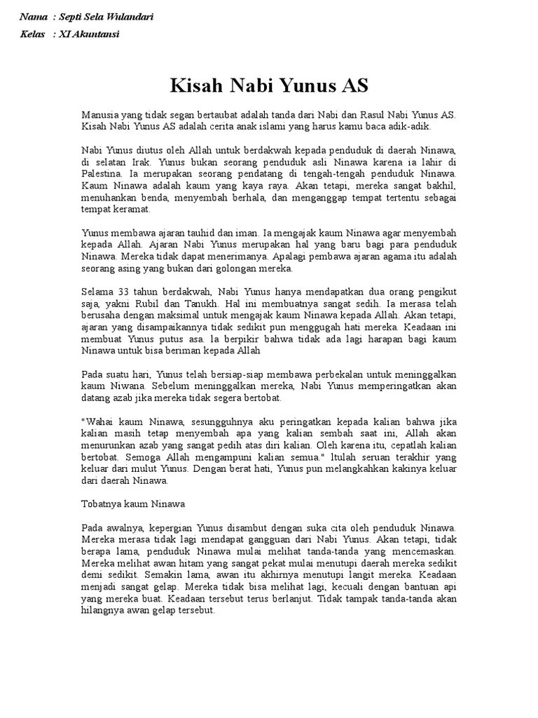 Kisah Nabi Yunus As | PDF