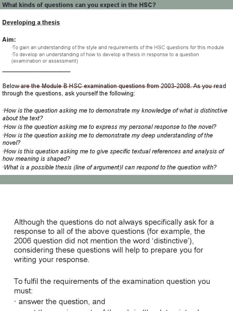 Presentation Understanding Rubric And Preparing Thesis | PDF | Thesis ...