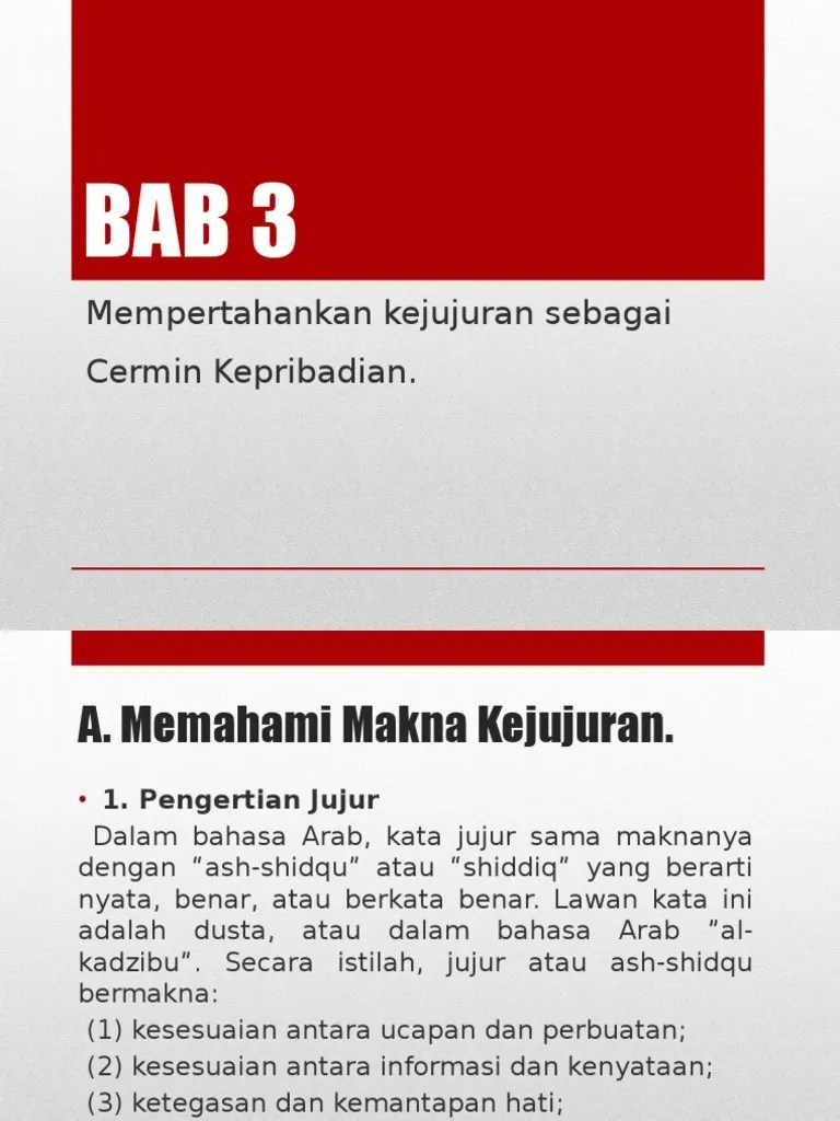 Kejujuran Sebagai Cermin Kepribadian | PDF