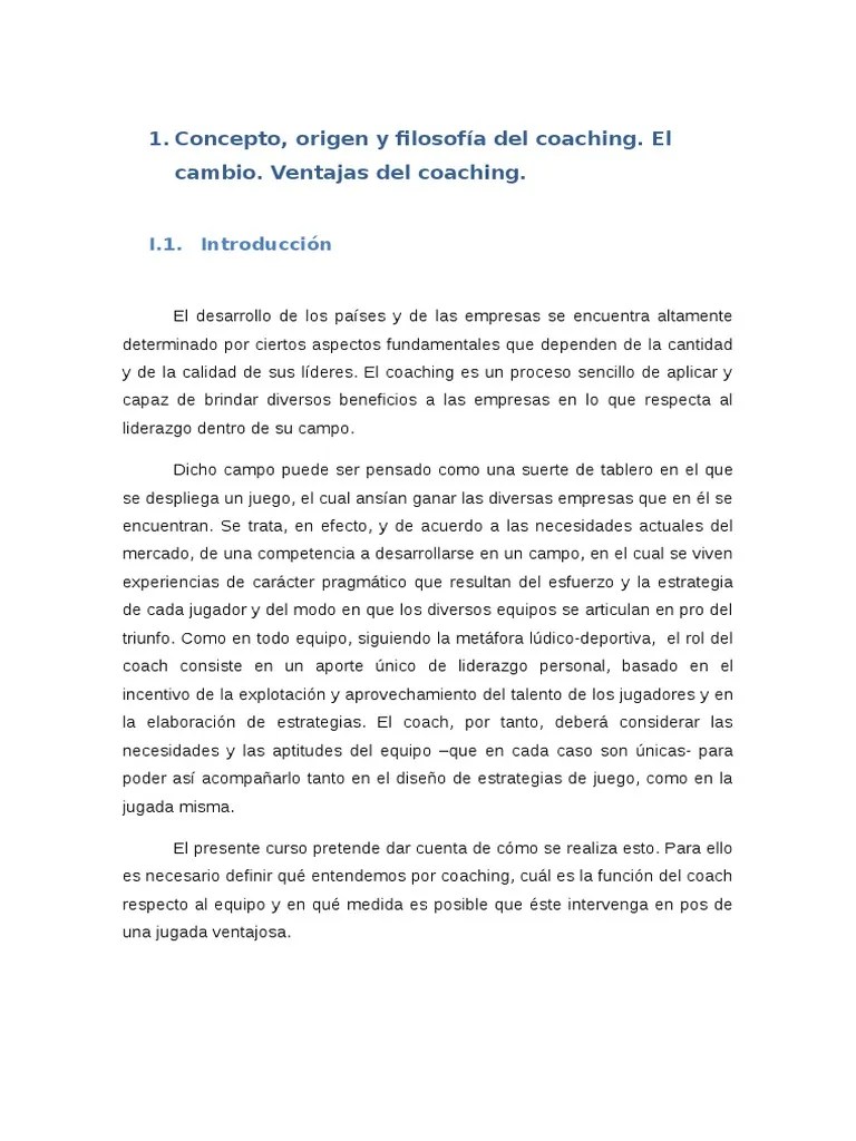 El Coaching Empresarial: Un Proceso De Acompañamiento Para Lograr El Crecimiento Y El Desarrollo ...