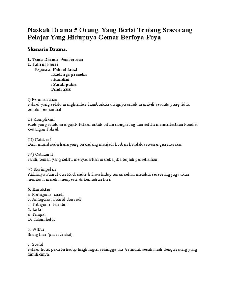 Naskah Drama 4 Orang Oleh Fahrul Fauzi | PDF