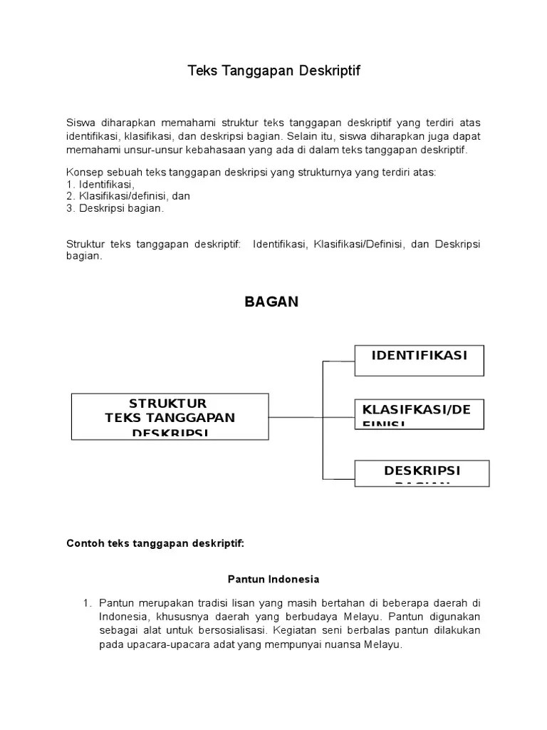Teks Tanggapan Deskriptif | PDF