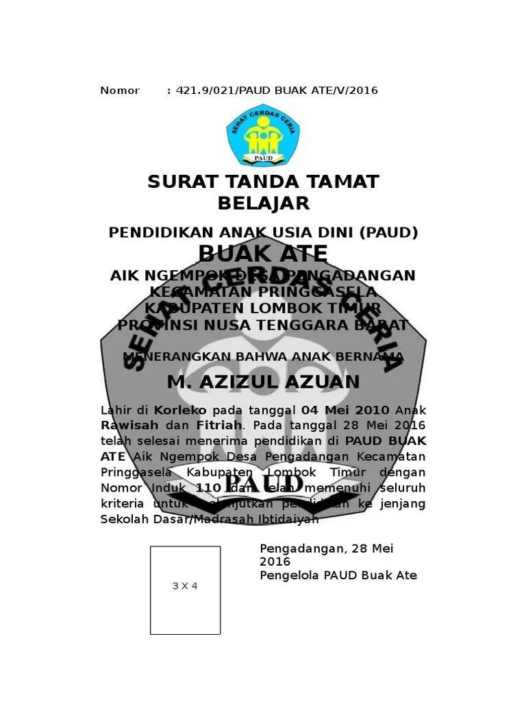Check spelling or type a new query. Contoh Format Ijazah Paud 2016 Pdf