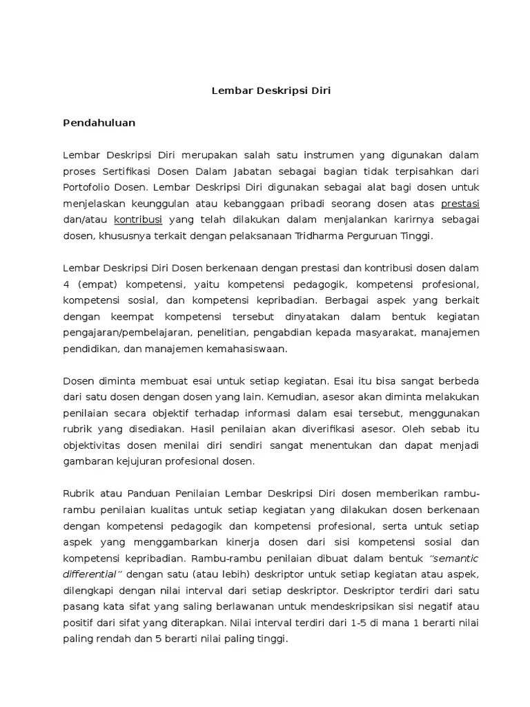 Education background in cv melamar pekerjaan dapat menjadi hal yang cukup. Contoh Essay Deskripsi Diri Pendidikan Siswa
