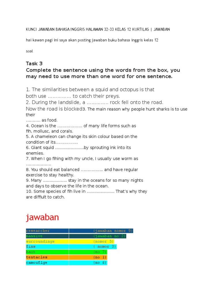 A lake in which many jellyfish swam upside down. Kunci Jawaban Bahasa Inggris Halaman 32 Pdf