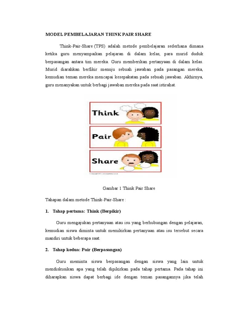 Penerapan Model Pembelajaran Kooperatif Tipe Think Pair Share | PDF