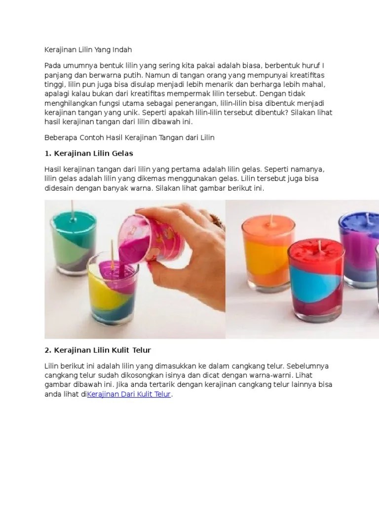 Kerajinan Lilin Yang Indah | PDF
