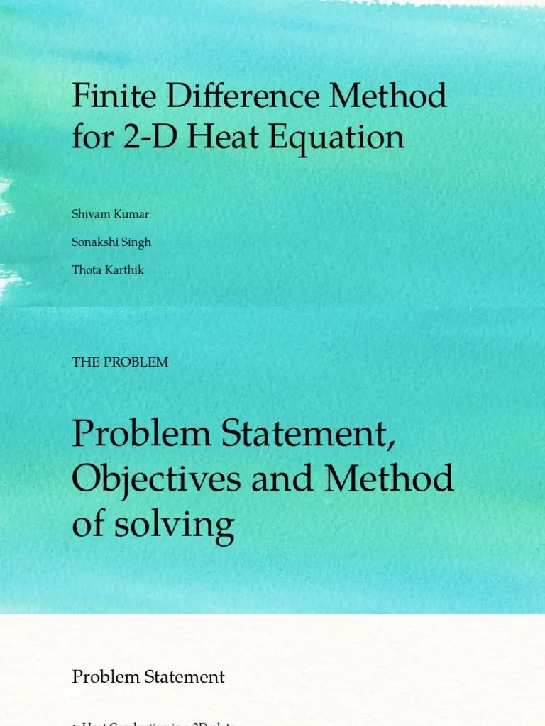 2D Heat Equation Analysis | PDF