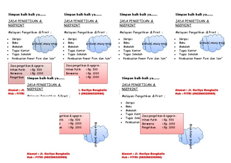Brosur menurut situs ensiklopedia online terbsar wikipedia yaitu situs media publikasi yang diterbitkan secaa berskala. Brosur Jasa Pengetikan