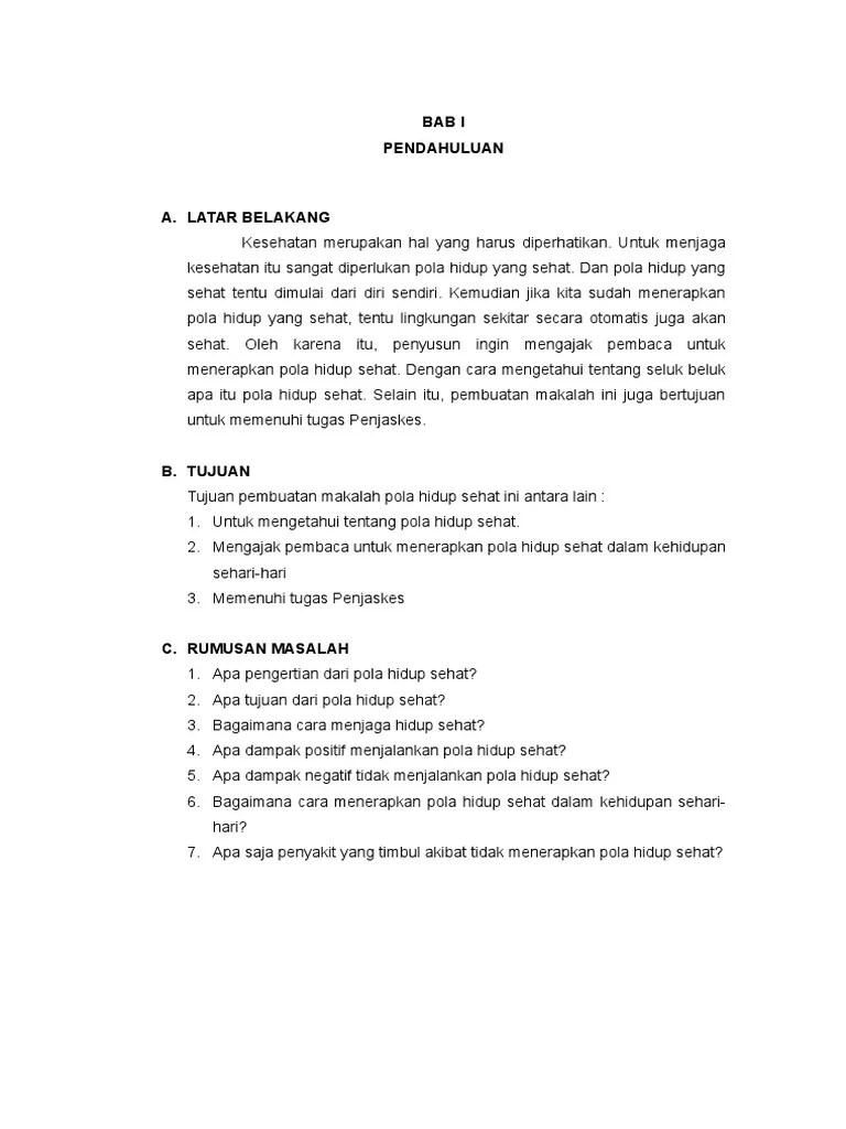 Contoh Makalah Pola Makan Sehat Bergizi Dan Seimbang