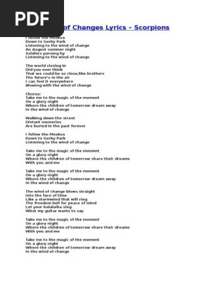 Mmm, baby, i don't understand this you're changing, i can't stand it. Wind Of Changes Lyrics Kesan Dan Moral Identifiication Sentence Lawan Kata And Example Sentence From The Song Pdf