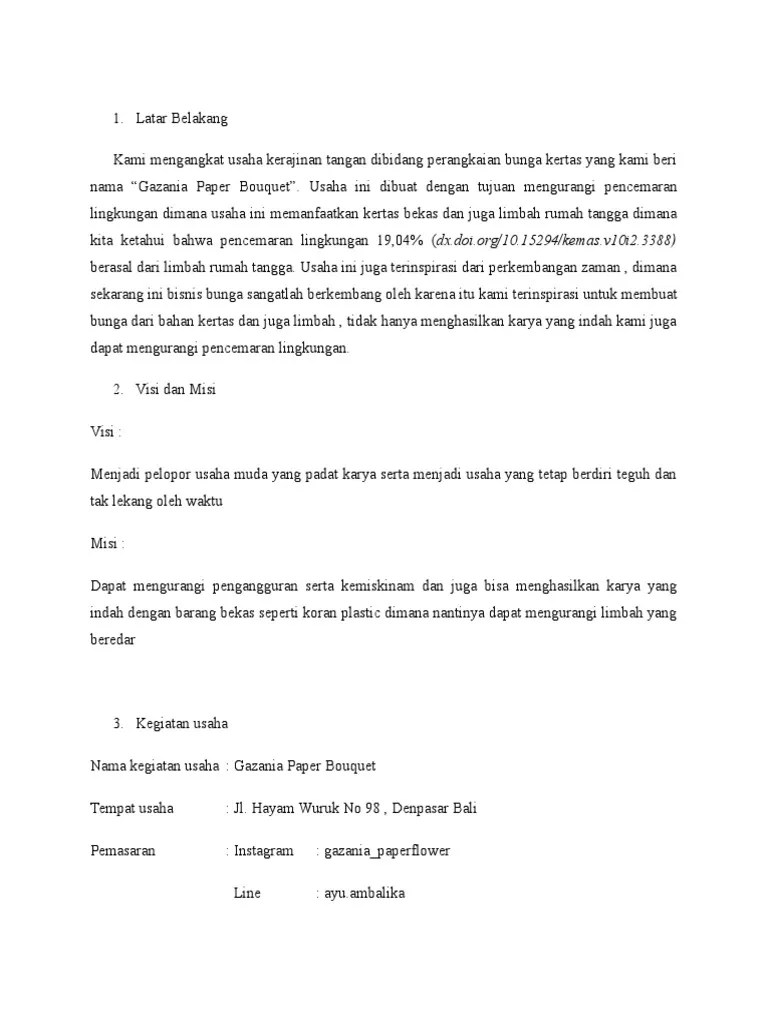 Tenang, kalau kamu mengikuti cara ini, dijamin proposalmu akan . Proposal Usaha 1 Pdf