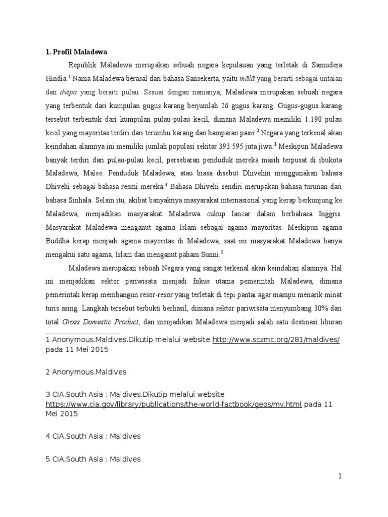 Kini, semua itu mengalami kekeringan akibat kemarau panjang. Maldives Pdf