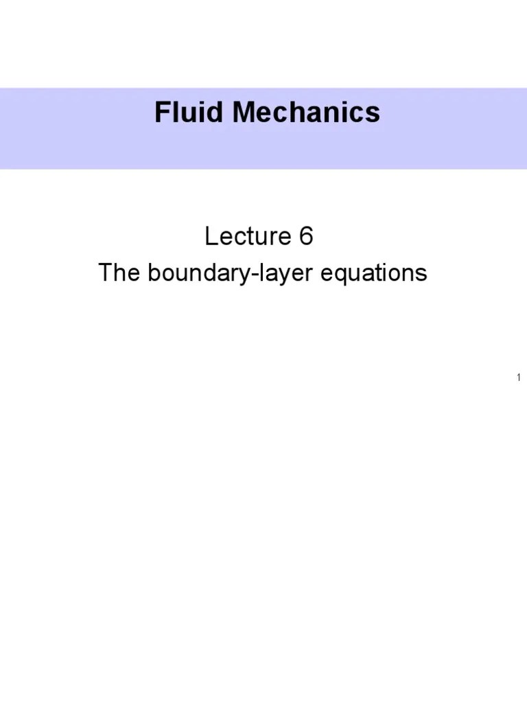 Fluid-Mechanics Boundary Layer | Boundary Layer | Fluid Mechanics
