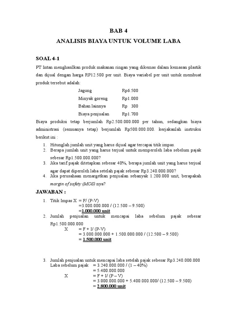Bank soal uts & uas ​ semester 4. Materi Dan Contoh Soal Akuntansi Manajemen Jawabanku Id