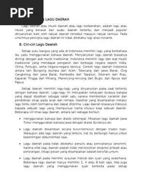 Lagu pop (populer) merupakan lagu yang sedang digemari masyarakat. Ciri Ciri Lagu Pdf