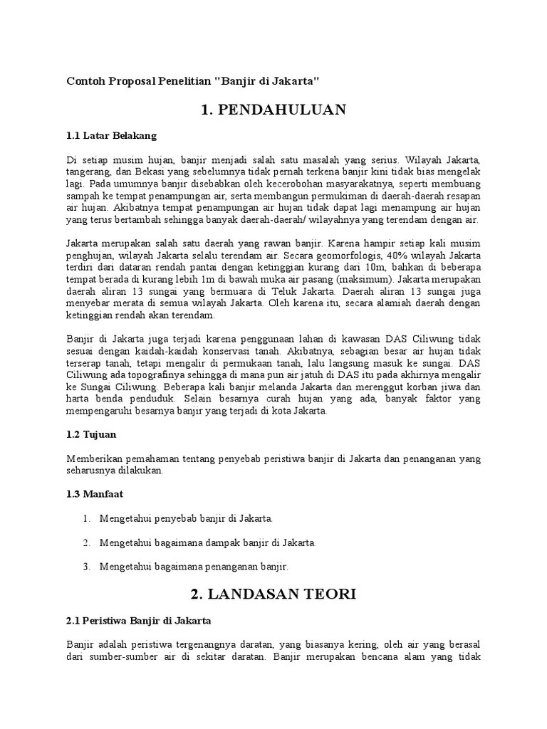 Tinjauan awal telah dilaksanakan melalui ujian bulanan, peperiksaan penggal dan ujian pra. Contoh Proposal Penelitian Jakarta