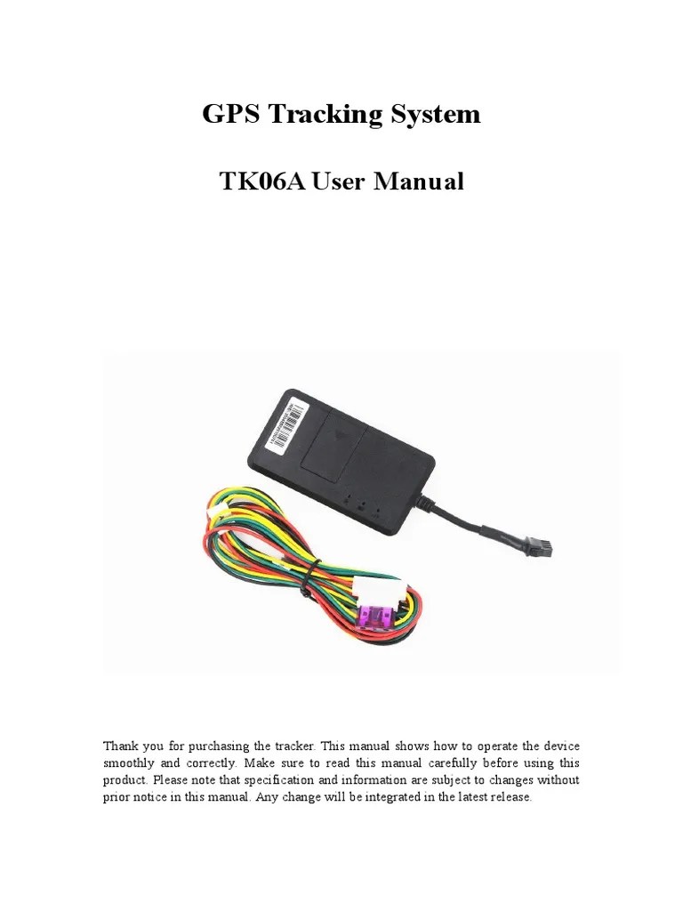 TK06A GT02 GPS Tracker User Manual | PDF | General Packet Radio Service | Short Message Service