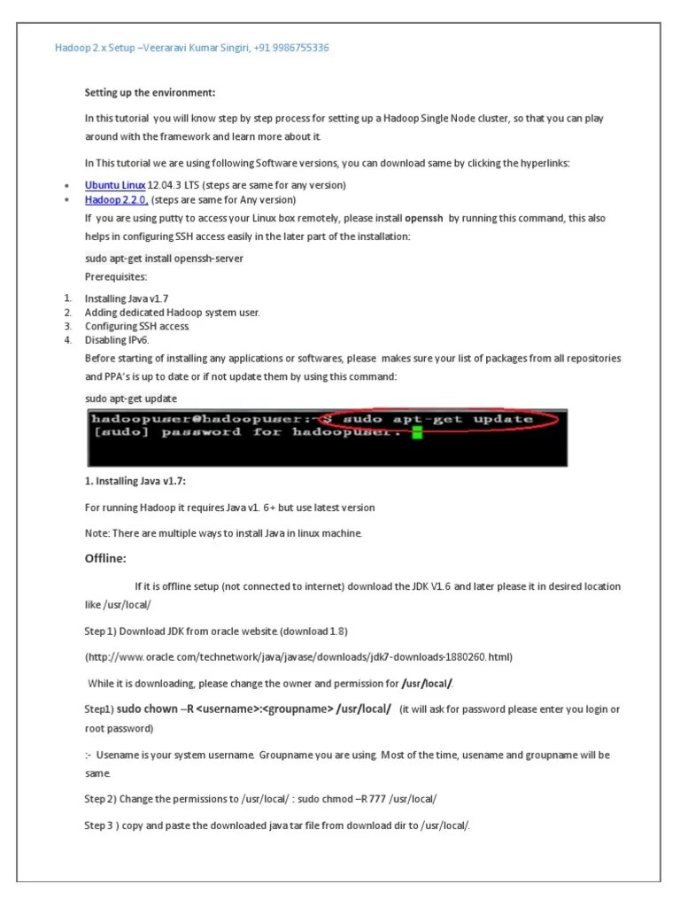 Java-Hadoop 2.X Setting Up | PDF | Apache Hadoop | Secure Shell