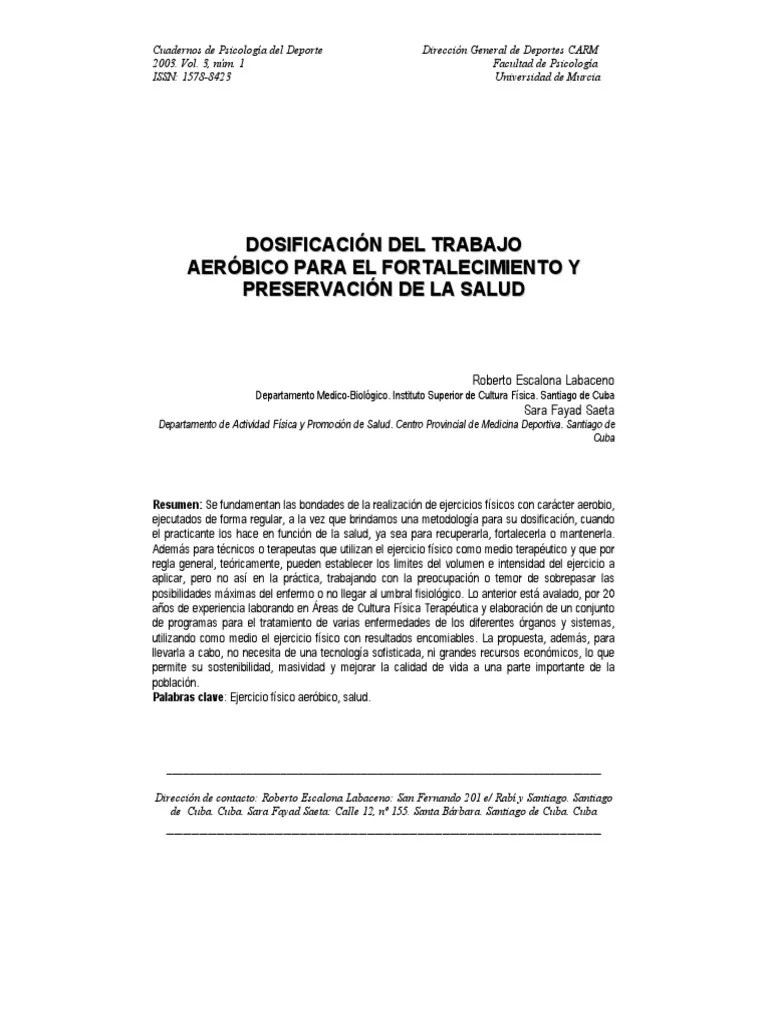 Prescripción Del Ejercicio | PDF | Ejercicio Físico | Ritmo Cardiaco