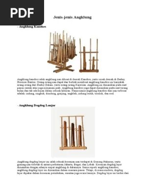4 Jenis Angklung | PDF