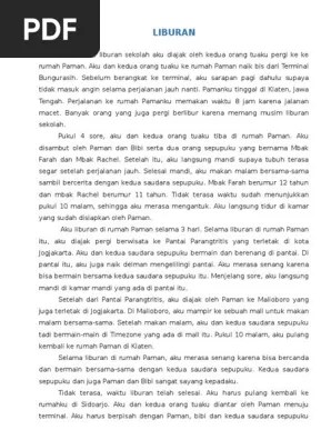 Cerita Liburan | PDF