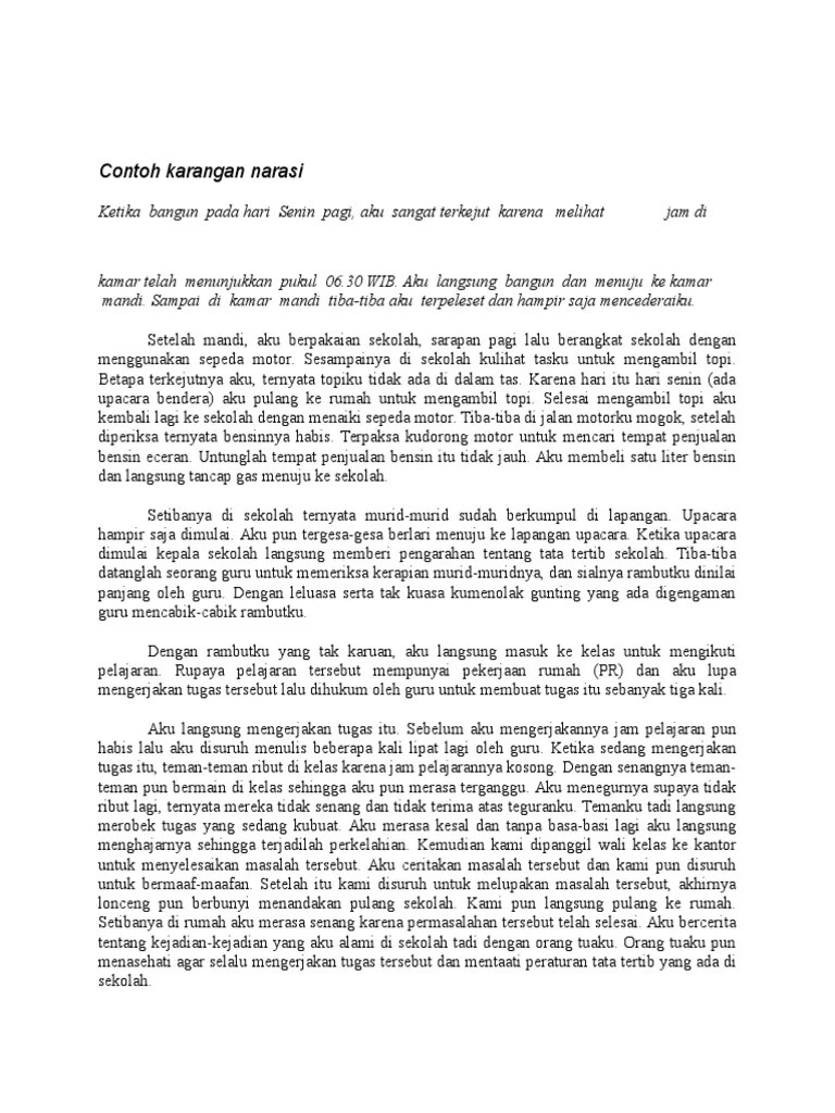 Contoh Narasi Contoh Kalimat Narasi Tentang Pendidikan Belajar tidak selamanya di sekolah.