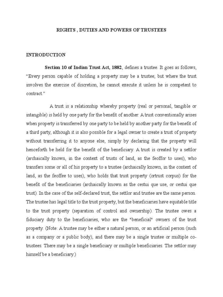 Trustee | PDF | Trust Law | Trustee