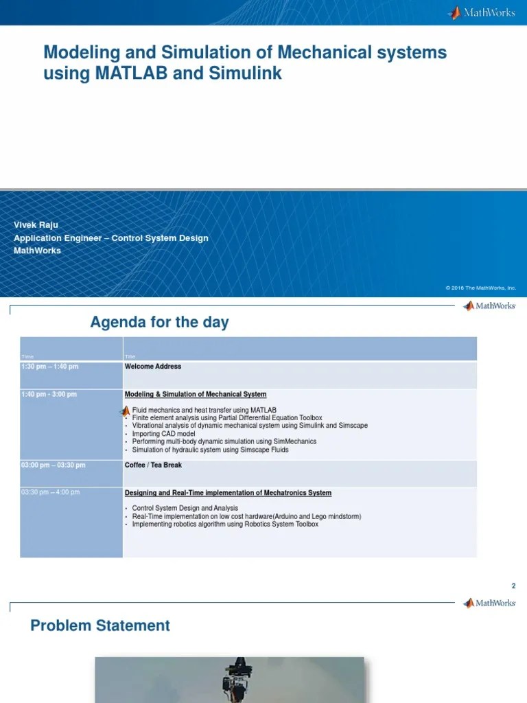 Modeling And Simulation Of Mechanical Systems Using MATLAB - NIT - PDF ...