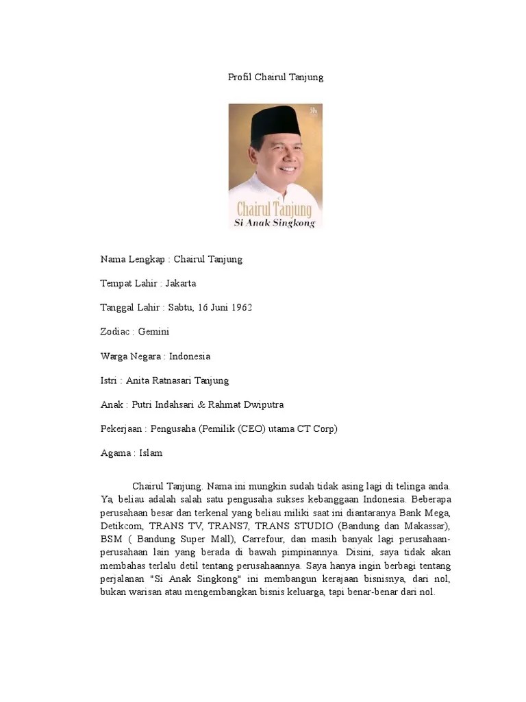 Profil Chairul Tanjung | PDF