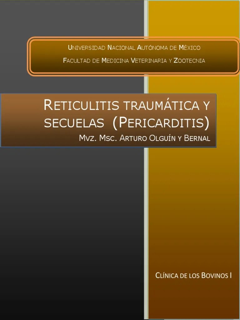 Reticulitis Traumatica Y Secuelas | PDF | Medicina CLINICA | Especialidades Medicas