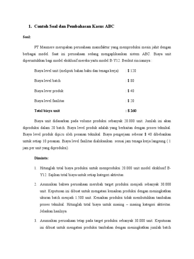 Contoh Soal Abc Dan Abm