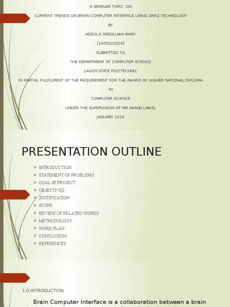 BCI Powerpoint | PDF | Cognitive Science | Nervous System