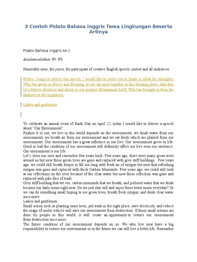 Contoh Pidato Bahasa Inggris Anak Tk - Kumpulan Contoh Terbaru