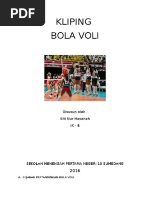 Tugas kliping olahraga bola voli disusun oleh : Kliping Bola Voli Pdf