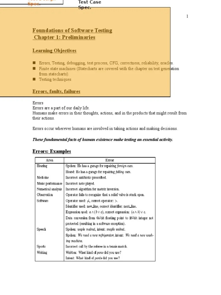 Chapter-1 Foundations Of Software Testing | PDF | Reliability ...