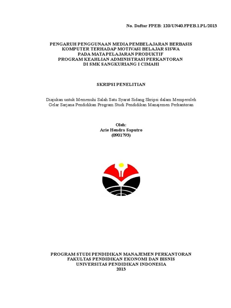 Contoh Skripsi Tentang Manajemen Administrasi Bisnis