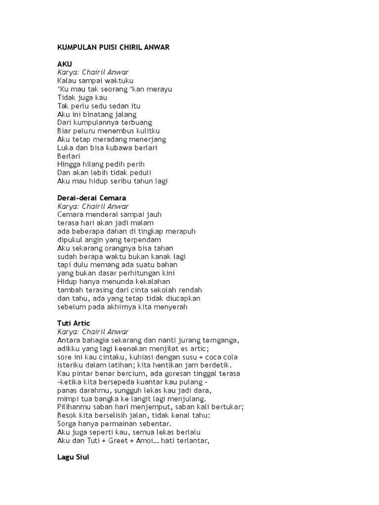 Kumpulan Puisi Chiril Anwar | PDF