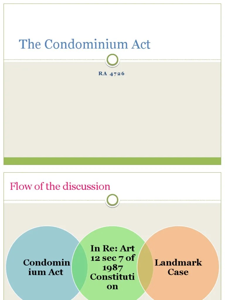 The Condominium Act | Condominium | Ownership