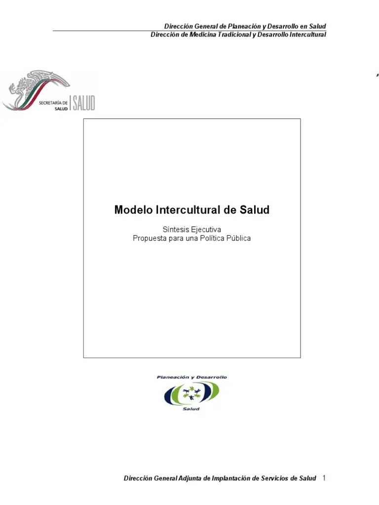 Modelo Intercultural De Salud | PDF | Interculturalidad | Planificación