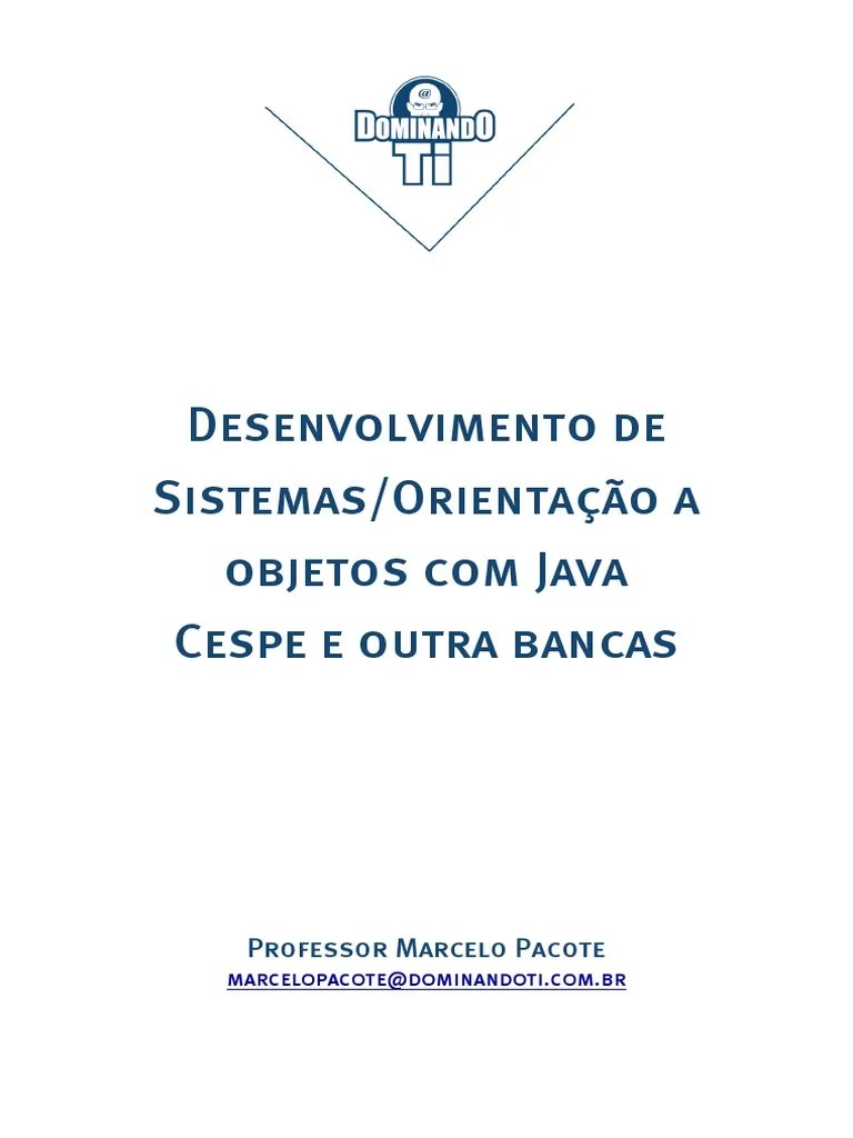 JAVA - OO - Lista De Exercícios | PDF | Classe (programação De ...