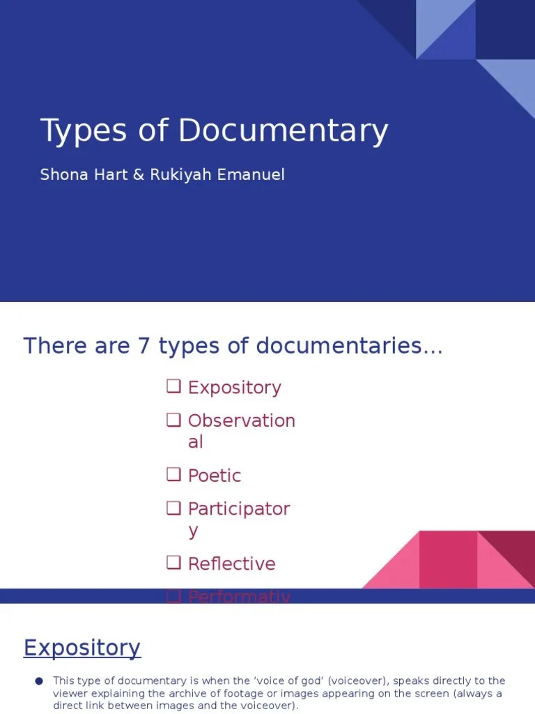 Types Of Documentary 2 | PDF
