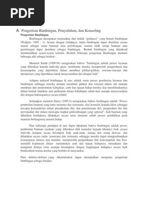 Beda Bimbingan, Penyuluhan, Konseling | PDF