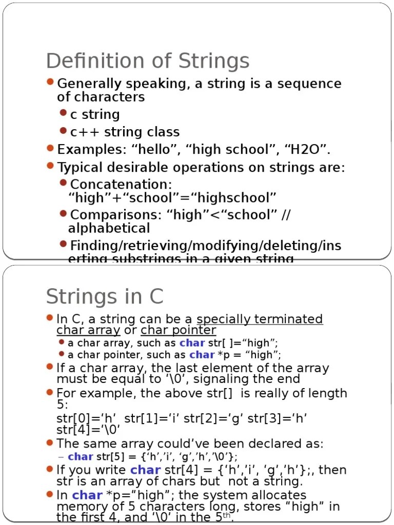 C++strings.pptx | String (Computer Science) | Pointer (Computer ...