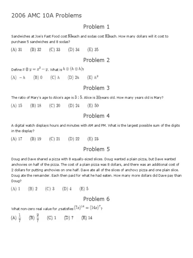 2006 AMC 10 AnB Problems | Triangle | Rectangle