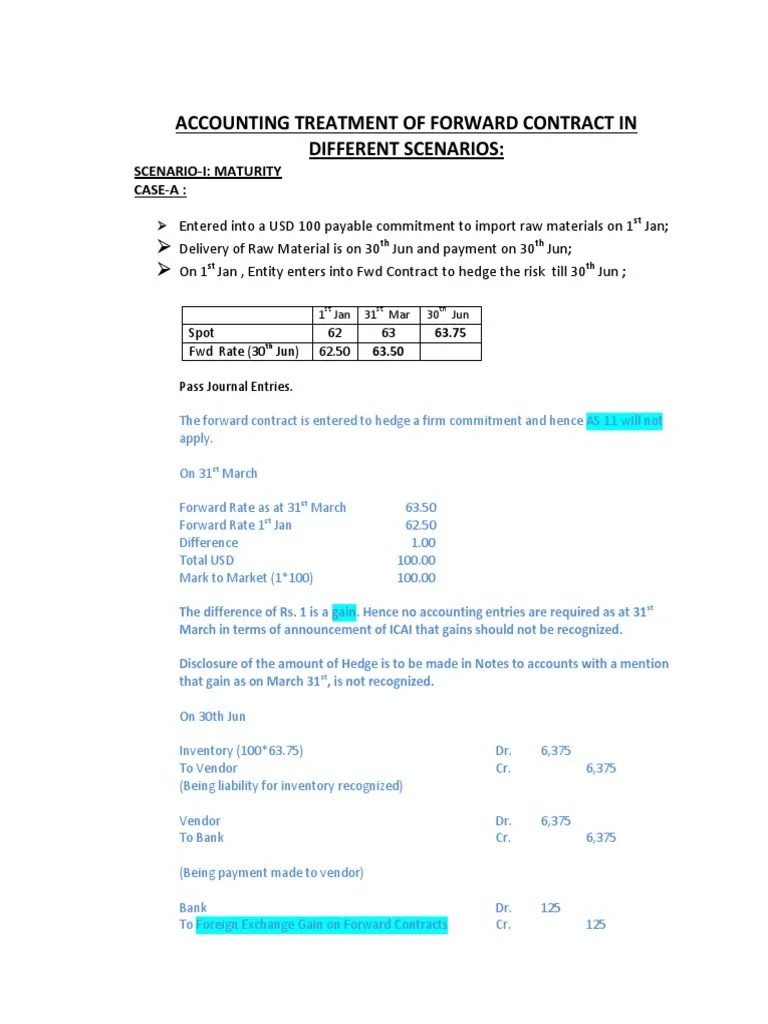 Forward Contract Accounting | PDF