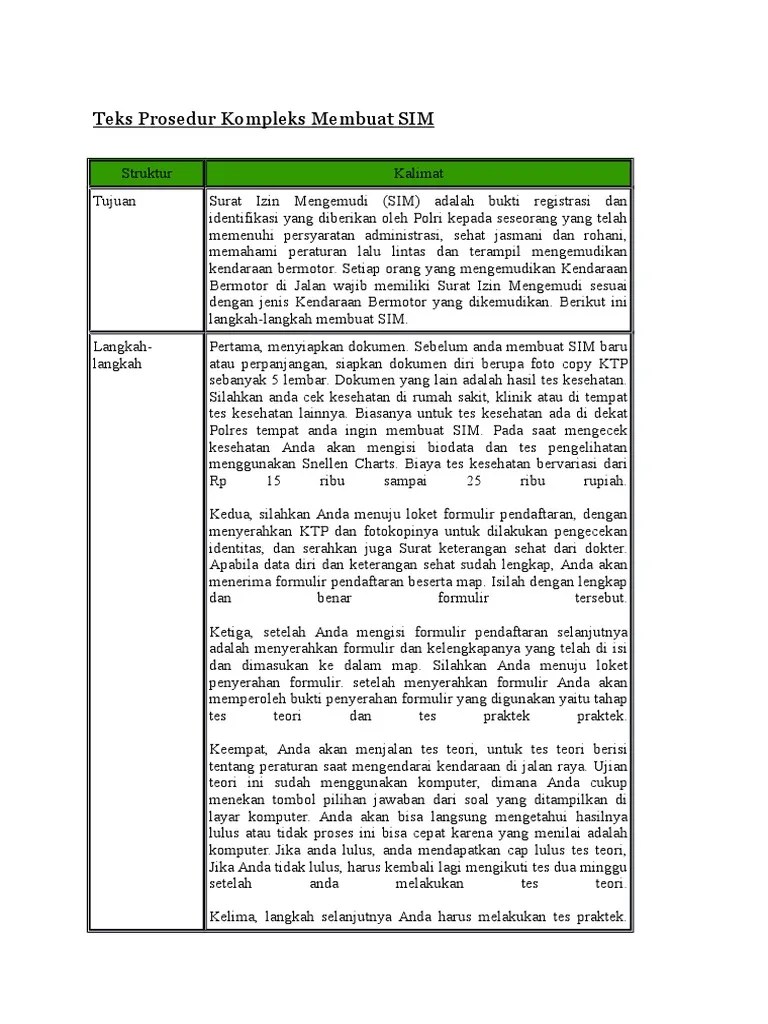 Surat Keterangan Sehat Untuk Membuat Sim - Kumpulan Surat Penting