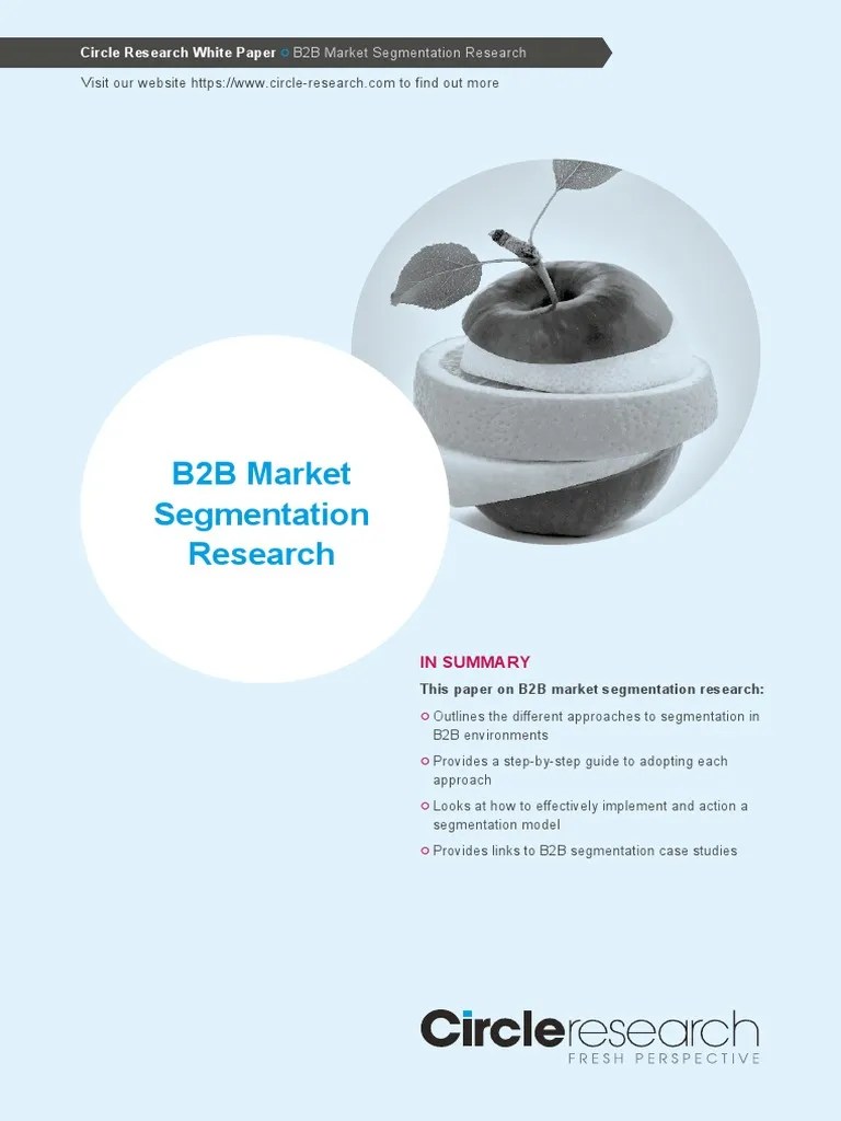 B2B Market Segmentation Research | PDF | Market Segmentation | Attitude ...