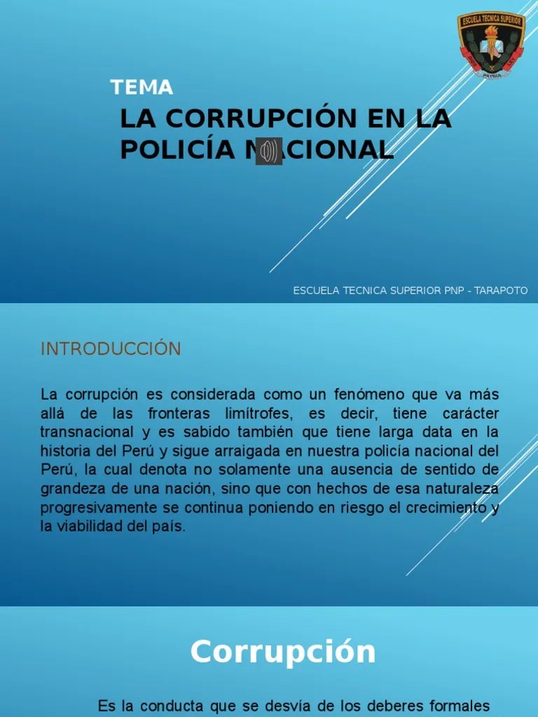 Corrupcion En La PNP | PDF | Corrupción Política | Policía
