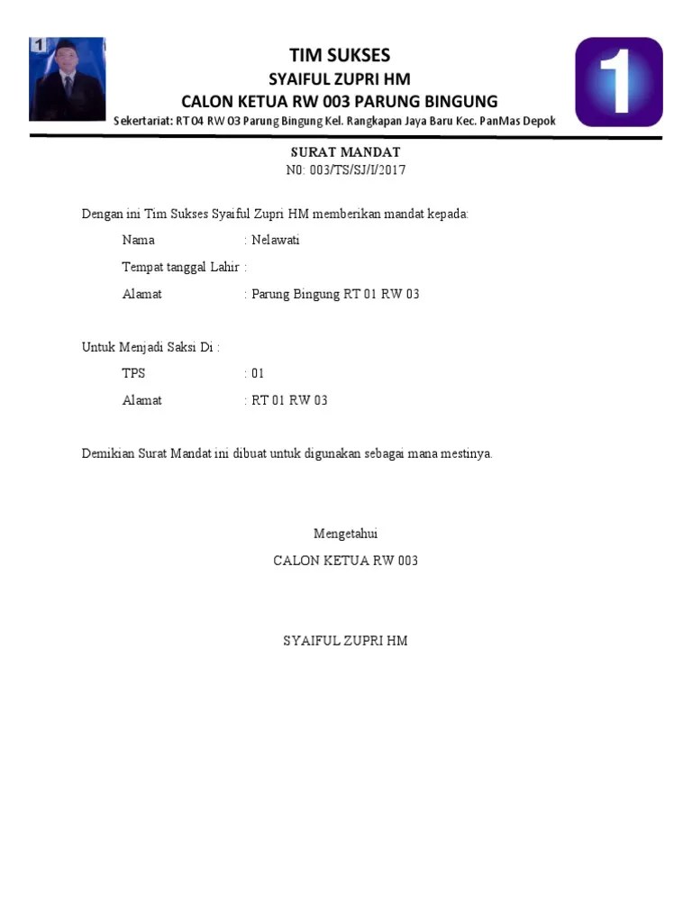The collection that comprising chosen picture and the best amongst others. Surat Mandat Rw 03 Rangkapan Jaya Baru Pdf